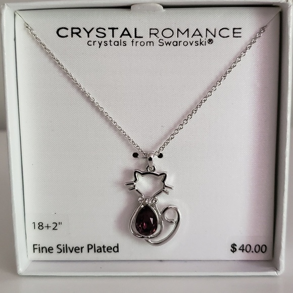 Swarovski Jewelry - Swarovski crystals kitty cat necklace NWT
